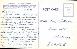 VINTAGE POSTCARD Chicago City off Towers