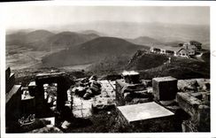 VINTAGE POSTCARD Auvergne Sommet of the Ruins of the Mercury Hotel Temple the Dome Chains of Southern Puys