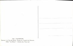 VINTAGE POSTCARD Auvergne Sommet of the Ruins of the Mercury Hotel Temple the Dome Chains of Southern Puys