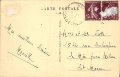 VINTAGE POSTCARD In Auvergne the cop Folklore