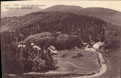CPA Le Col de Ceyssat Depart des Autocars