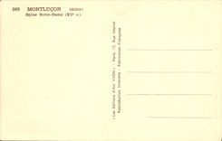 VINTAGE POSTCARD Montlucon Notre Dame Church