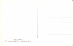 VINTAGE POSTCARD Auvergne Lake Tazenat Serviere Rock