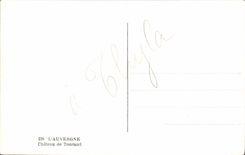 VINTAGE POSTCARD Auvergne Castle of Tournoel