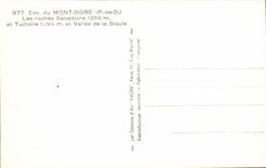 VINTAGE POSTCARD Environs Mount Gilds the Sanadoire rocks and the valley of Sioule