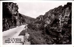 VINTAGE POSTCARD Auvergne Valley of Sioule Falls of Chouvigny