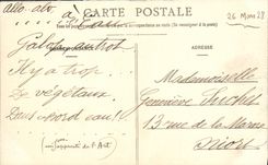 Burdeos de la POSTAL de la VENDIMIA el río con el parque de Burdeos