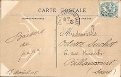 VINTAGE POSTCARD Bordeaux Park the rustic bridge