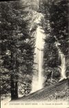 VINTAGE POSTCARD Environs Of the Mount Gilds the Cascade of Queureilh