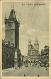 VINTAGE POSTCARD Prag Boxing ring und Tynkirche