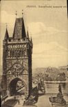 VINTAGE POSTCARD Praha Staromestska mostecka vez