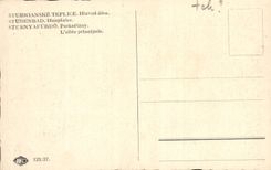 Riesgo Stunenbad Hauptalee Stubnyafurdo Parksetany de Stubinanske Teplice Hlavna de la POSTAL de la VENDIMIA el callejón de Prinicipale