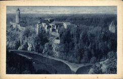 CPA Hrad Zvikov Stok Vltavy S Otavou