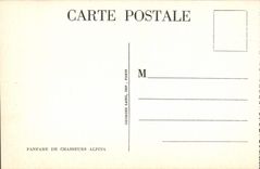 CPA Fanfare De Chasseurs Alpins Militaria