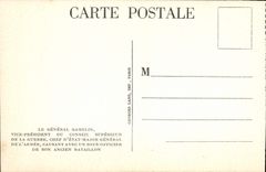 VINTAGE POSTCARD General Gamelin Vice President Of the Superior council Of the war Militaria Alpine hunter