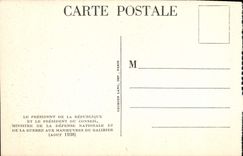 POSTAL de la VENDIMIA el presidente Of la república y el presidente Of el ministro del consejo para la defensa de Militaria