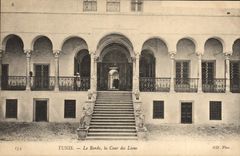 CPA Tunis Le Bardo La Cour Des Louis