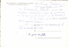 MODERN CARD Abbey church Of German St Of Close Capital Of the Chorus