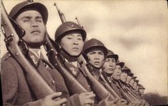 CPA Troupes Coloniales Tirailleurs indo chinois Militaria 