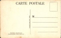 VINTAGE POSTCARD Colonial Troops Riflemen indo Chinese Militaria