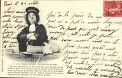VINTAGE POSTCARD the Woman Lawyer Her Plaidoirir Peo Domo One Reproaches Us For not remaining Judge Justice