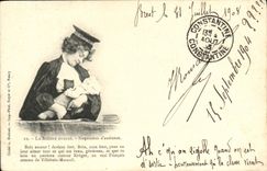 VINTAGE POSTCARD the Woman Lawyer Suspension D' Andience Bois Love Becomes Strong Wood My Heart Judges Justice