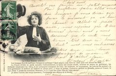 VINTAGE POSTCARD the Woman Lawyer the Men Make They Better Work In Policy Which Contempt Comes Us In the middle For Judge Justice