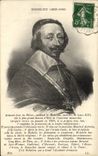 VINTAGE POSTCARD Richelieu Armand Jean Of Cardinal Plessis De Richelieu Minister Of Louis XIII