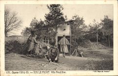 VINTAGE POSTCARD Guerre On the Face villa Splits Militaria North wind