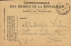 Military chart of Frankness Berthe Viel Street from Lille of Paris