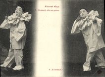 VINTAGE POSTCARD Pierrot Surely Disappointed It Me Gobera