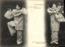 VINTAGE POSTCARD Pierrot Decu Goes Without Remorse You Can Leave