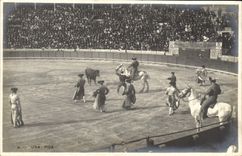 CPA Una Pica Corrida Taureau