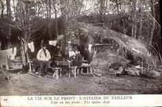 VINTAGE POSTCARD Life On the Face the Workshop Of the Militaria Tailor