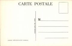 CPA Garde Republicaine Mobile Militaria Paris Arc de TRiomphe 