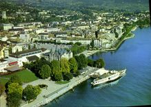 CPM Vevey Jardin du rivage et debarcadere