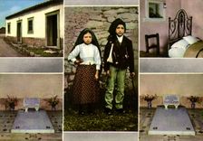 MODERN CARD Fatima Recordacao de Francisco has Jacinta Folklore