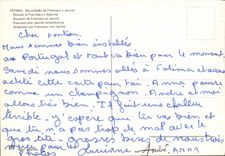 MODERN CARD Fatima Recordacao de Francisco has Jacinta Folklore