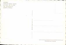 POSTAL MODERNA jardín público de la estación del término de Roma