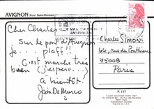 POSTAL MODERNA puente santo Benezet de Avignon