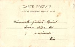 VINTAGE POSTCARD Pierrot father Woman