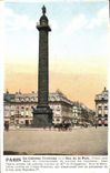 VINTAGE POSTCARD Paris the Vendome Column and the Street of Peace
