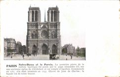 CPA Paris Notre Dame et le Parvis 