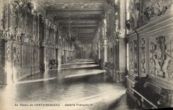 VINTAGE POSTCARD Palate of Fontainebleau François Gallery 1st