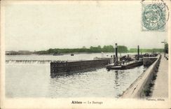 VINTAGE POSTCARD Ablon Stopping