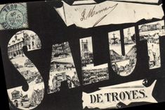 VINTAGE POSTCARD Hello De Troyes