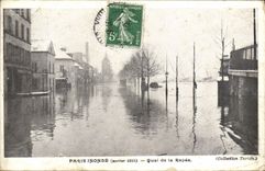 CPA Paris Inonde Quai de la Rapee