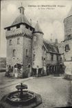 VINTAGE POSTCARD Castle of Chastellux Main courtyard