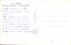 VINTAGE POSTCARD Tonkin Province of Vat Kan the Lakes Babe Vietnam