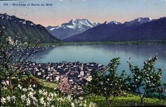 CPA Montreux et Dents du Midi